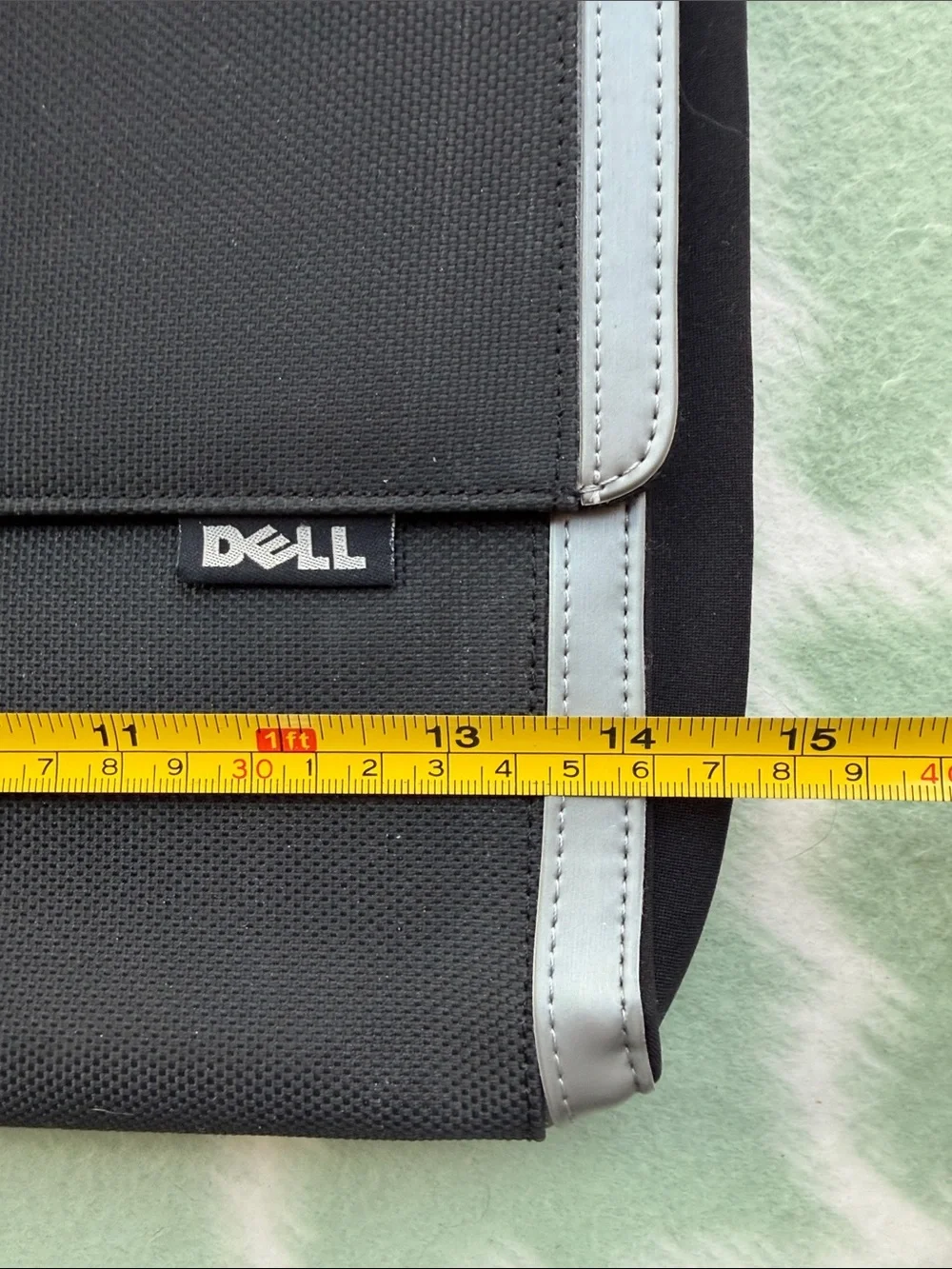Dell Black and Silver Trim Laptop Sleeve with Magnetic Closure - 14” long